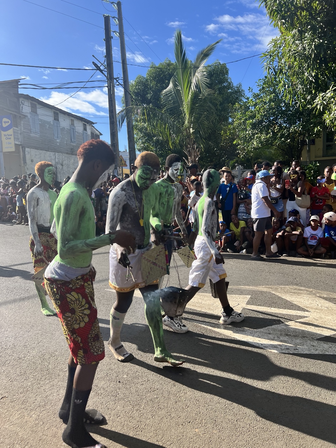 Cortège culturel aux costumes peints pendant le Sômarôho